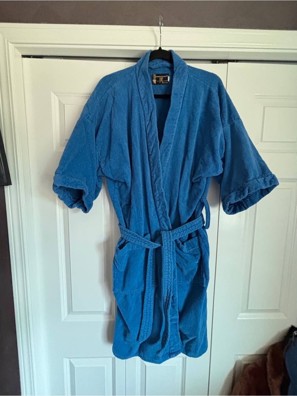 VTG Towncraft Royal Blue Terry Bathrobe with Belt